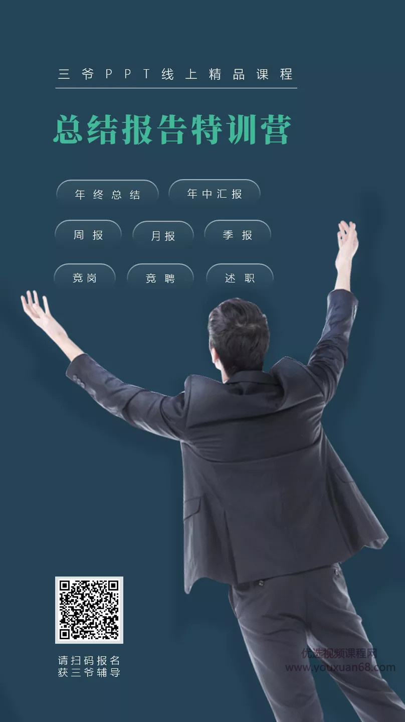 三爷PPT·总结报告训练营(包括年终总结、述职报告、竞岗竞聘汇报、季度汇报)