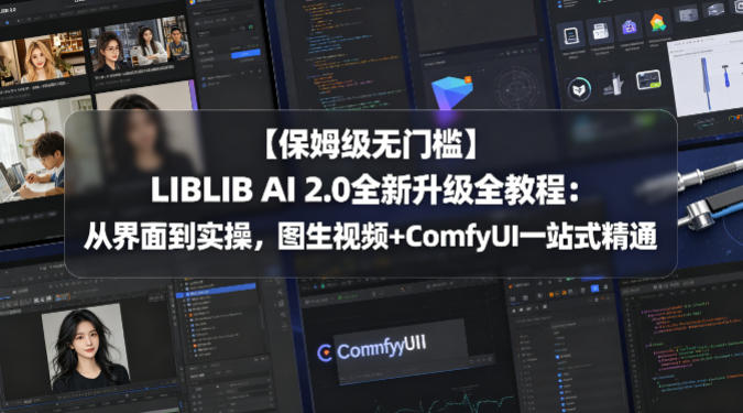 【保姆级无门槛】LIBLIB AI 2.0全新升级全教程：从界面到实操，图生视频+ComfyUI一站式精通