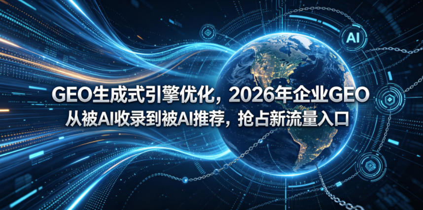 GEO生成式引擎优化，2026年企业GEO从被AI收录到被AI推荐，抢占新流量入口