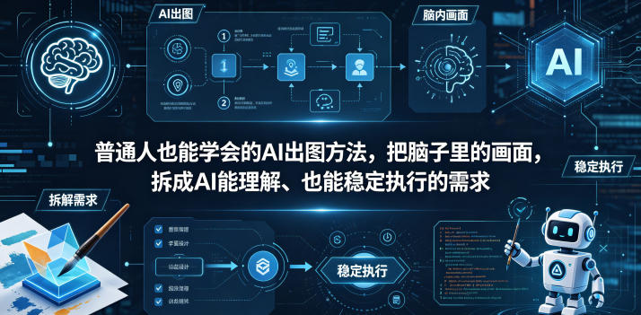 普通⼈也能学会的AI出图⽅法，把脑子里的画面，拆成AI能理解、也能稳定执行的需求【文档】