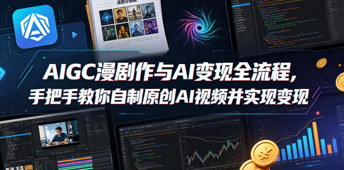 AIGC漫剧创作与AI变现全流程，手把手教你自制原创AI视频并实现变现（更新0516）