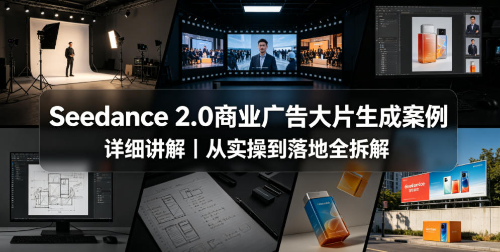 Seedance 2.0商业广告大片生成案例详细讲解｜从实操到落地全拆解