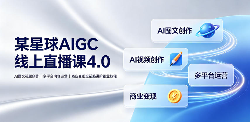 刺猬星球AIGC线上直播课4.0｜AI图文视频创作、多平台内容运营、商业变现全链路进阶副业教程